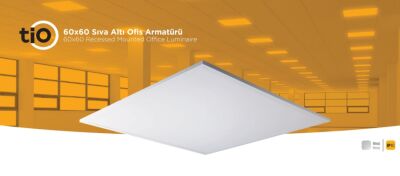 TIO OFIS ARM. 40W OPAL DIFUZOR 6500K ST 9016 IP40 595X595 